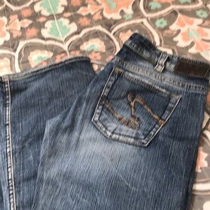 Silver Twisted boot cut jeans